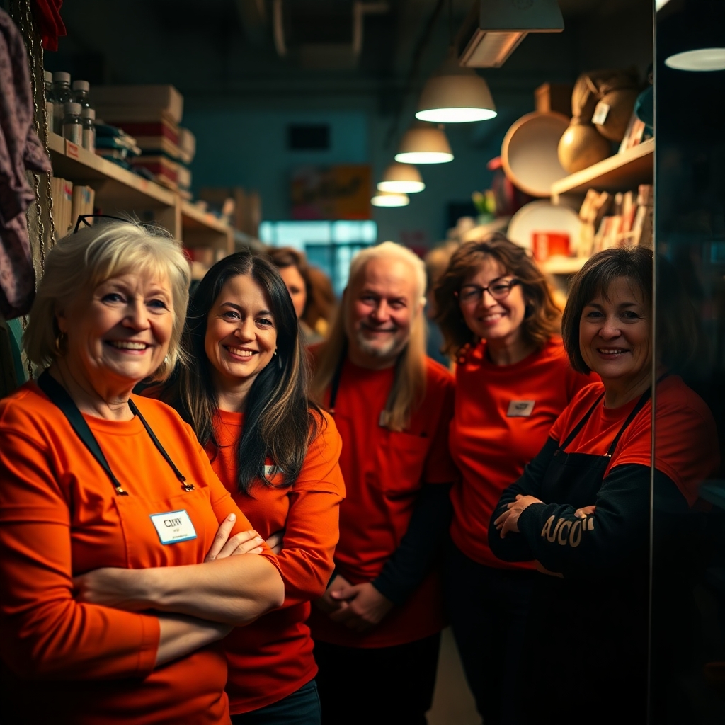 Happy volunteers